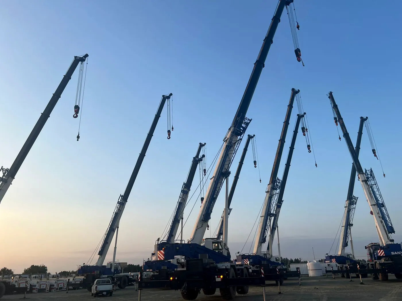 Part of our crane fleet